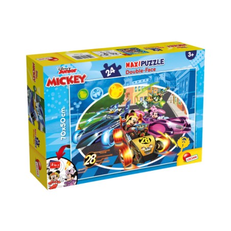 1 - LISCIANI - PUZZLE DOUBLE FACE SUPERMAXI MICKEY 70X50 24PZ 74099 Gioco interattivo per bambini +3A