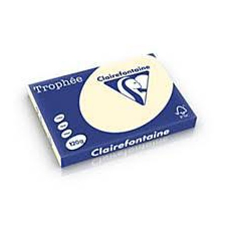 1 - CLAIREFONTAINE TROPHEE 250 fogli Carta per fotocopie colore avorio 1302 A3 120 gr