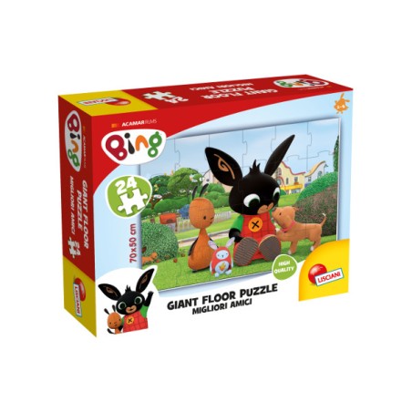 1 - LISCIANI BING GIANT FLOOR 75812 - MIGLIORI AMICI! Puzzle da pavimento per bambini 24pz 70x50cm