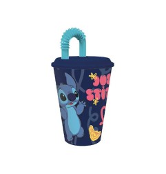 1 - BICCHIERE STITCH PP ML.430 CON CANNUCCIA ST75030