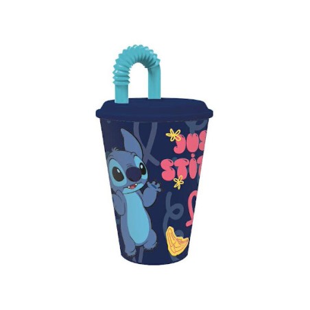 BICCHIERE STITCH PP ML.430 CON CANNUCCIA ST75030