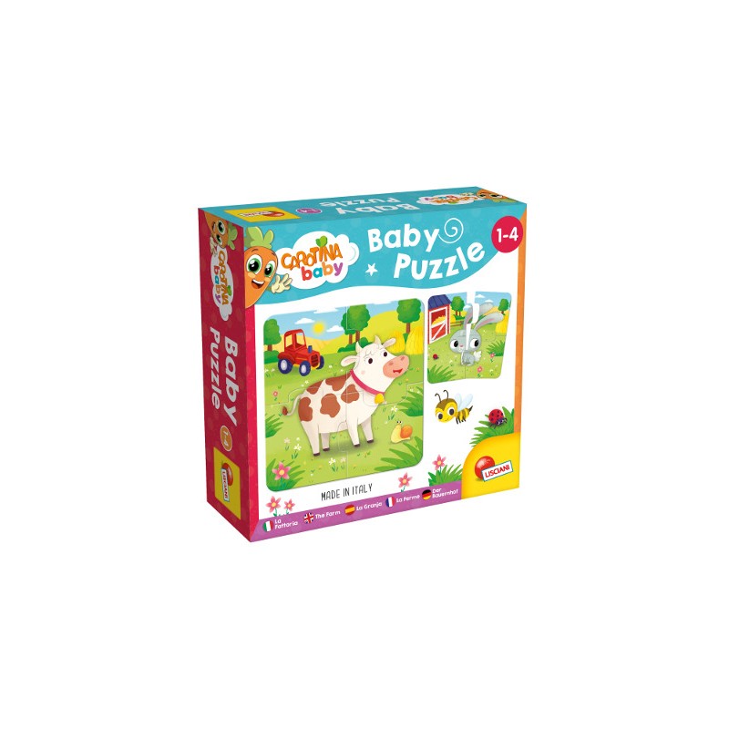 LISCIANI - CAROTINA BABY PUZZLE LA FATTORIA 80083 Gioco Educativo per bambini e prima infanzia