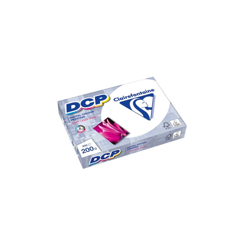 Clairefontaine DCP Carta per Fotocopie A4 200g/m² 250 Fogli Bianchi 1807