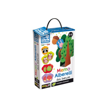 1 - LISCIANI - LIFE SKILLS IL MEMO ALBERELLI SAGOMOSI DEL BOSCO 84104 Gioco interattivo per bambini 3-6A