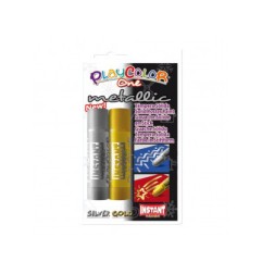 1 - PLAYCOLOR Colori a Tempera Solida ONE Silver e Gold Metallic  10.391