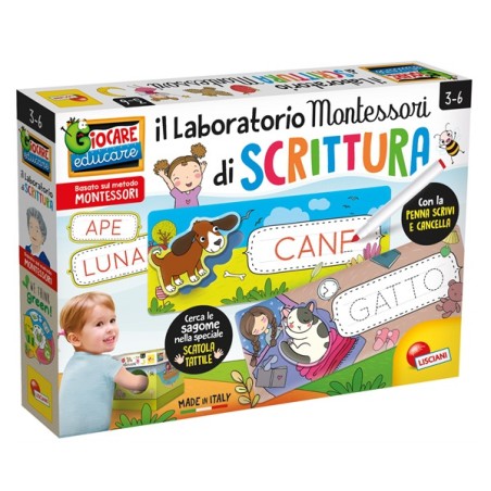 1 - LISCIANI - MONTESSORI MAXI LABORATORIO SCRITTURA 85620 Gioco interattivo per bambini 3-6A