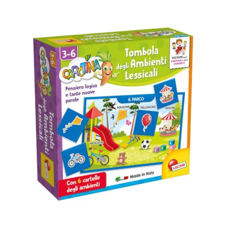 1 - LISCIANI - CAROTINA QUADROTTE TOMBOLA DEGLI AMBIENTI 87501 Gioco Educativo per bambini e prima infanzia