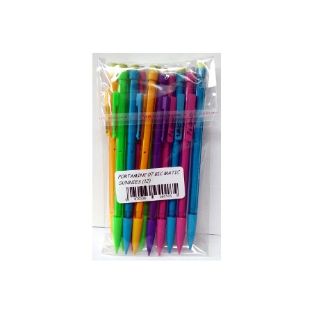 1 - 12 pezzi Portamine 07MM Bic Matic Sunnies colori assortiti