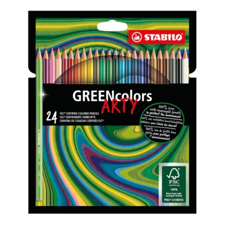 1 - STABILO GREEN COLORS ARTY PASTELLI -24pz 6019/24-1-20