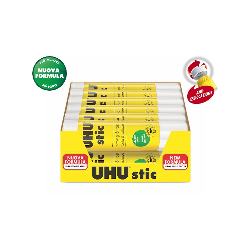 12 pezzi Colla Stick Uhu 21 gr D1235