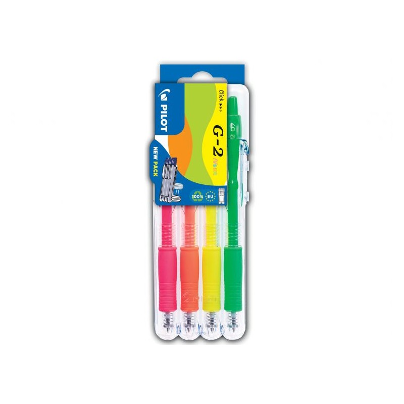 PILOT Penna Roller Gel G-2 Set2go colori neon 001404