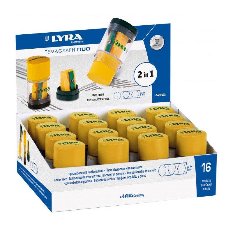 TEMPERINO + GOMMA TEMAGRAPH DUO LYRA 16pz L7307100