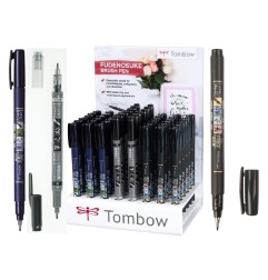 1 - PENNARELLO FUDENOSUKE BRUSH NERI-48pz ass. TOMBOW PWS-TBHS-48P-A