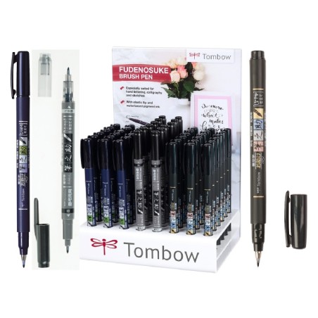 PENNARELLO FUDENOSUKE BRUSH NERI-48pz ass. TOMBOW PWS-TBHS-48P-A