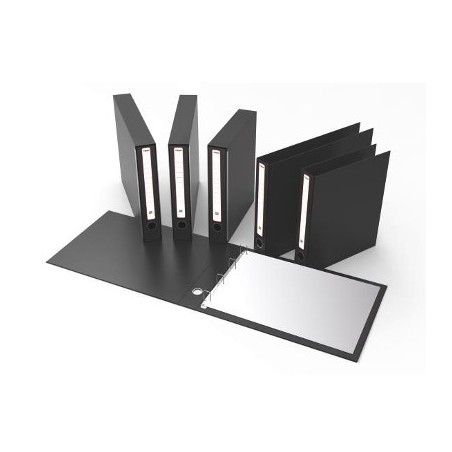 1 - Portatabulati raccoglitore 4 anelli data storing grigio