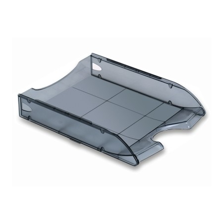 1 - FELLOWES E041 Vaschetta per Corrispondenza Impilabile Fume Trasparente