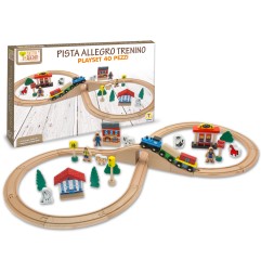 1 - TEOREMA FATTO DI LEGNO - ALLEGRO TRENINO 40 PZ PISTA 265CM 40502