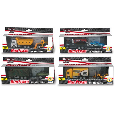1 - TEOREMA METAL KIDS - MEZZI PESANTI 4 MDL IN METALLO SCALA 1:64 65643