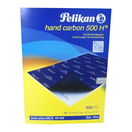 1 - PELIKAN 100 fogli Carta da ricalco carbonatura colore blu A4 417014