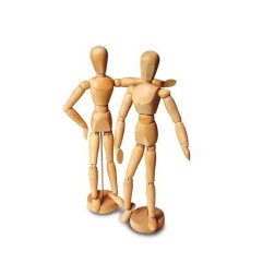 1 - CWR Manichino Legno cm.31 con base -uomo- 201