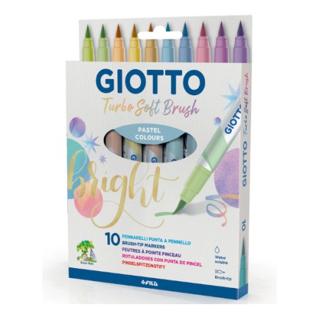 1 - TURBO SOFT BRUSH PASTEL GIOTTO 10 COL 426900