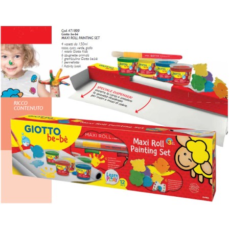 1 - GIOTTO BE-BE' COLORI A DITA SET MAXI ROLL 4718
