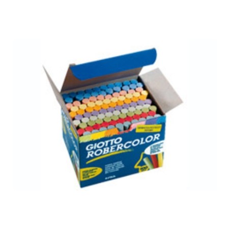 1 - FILA 100 PEZZI - GESSO TONDO COLOR GIOTTO PER LAVAGNA 5390