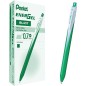Pentel EnerGel BL437-D penna roller gel a scatto punta 0,7 mm verde 12 pz