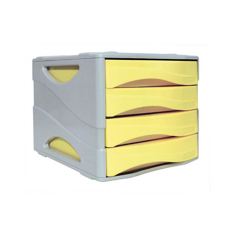 CASSETTIERA ARDA PASTEL GIALLO 4CASS. 15P4PPASG