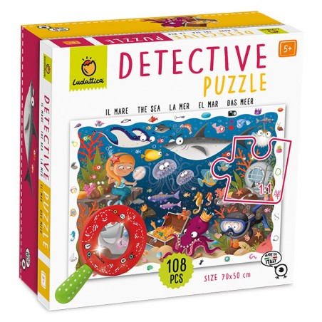 1 - LUDATTICA DETECTIVE PUZZLE 108 PCS IL MARE 20156