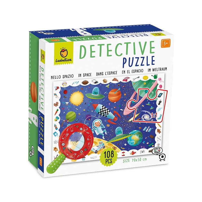 LUDATTICA DETECTIVE PUZZLE 108 PCS NELLO SPAZIO 20736