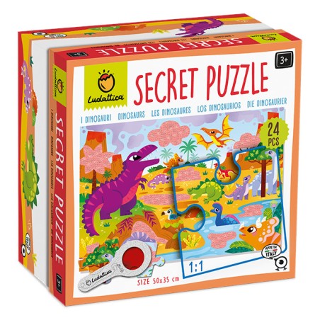 1 - LUDATTICA SECRET PUZZLE - 24 PCS I DINOSAURI 21863