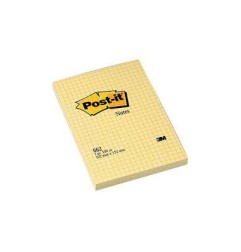 1 - 3M 6 pezzi Post-It quadretti giallo canarino 102x153