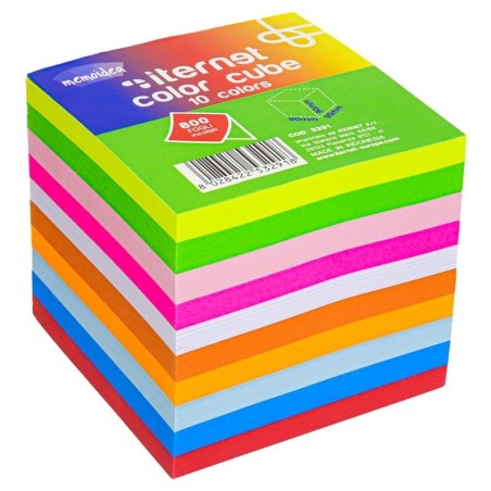 ITERNET Cubo notes colori forti pastello post-it 800fg 3291