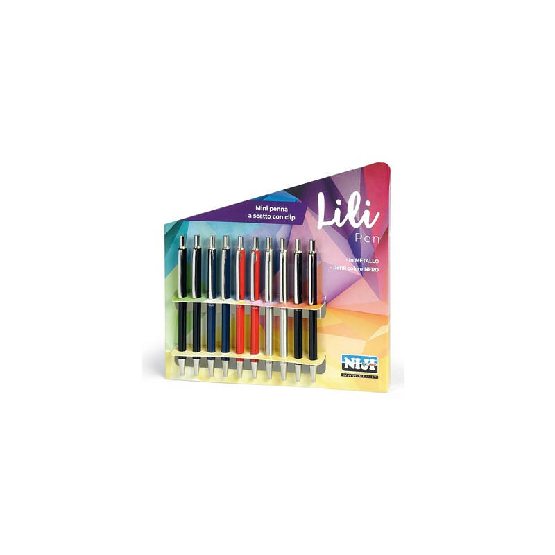 BIRO NIJI MINI LILI METALLO SCATTO - 10 PZ 1301