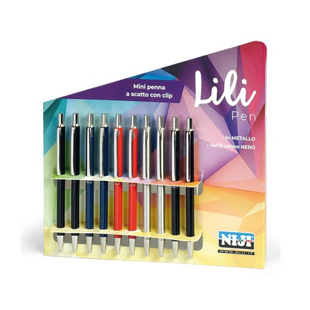 1 - BIRO NIJI MINI LILI METALLO SCATTO - 10 PZ 1301