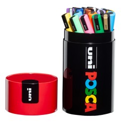 1 - UNI POSCA PC5M GIFT BOX 18PZ ASSORTITI M84008547
