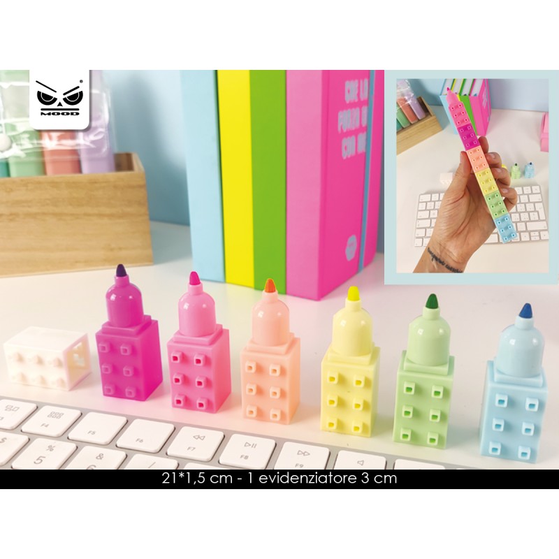 MOOD MAXI EVIDENZIATORE MATTONCINI SET 6 PEZZI CONF. 12 SET ST5881