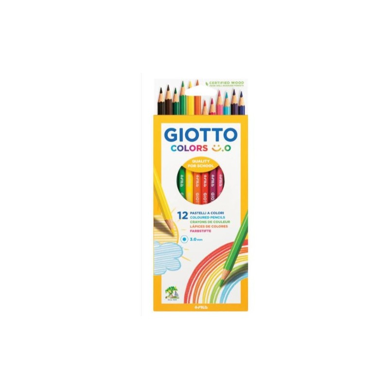 Giotto Colors Smile Pastelli a cera 12 colori mina Ø 3 mm 2783