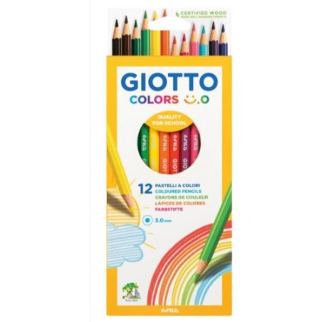 1 - PASTELLI GIOTTO COLORS SMILE -12pz 2783