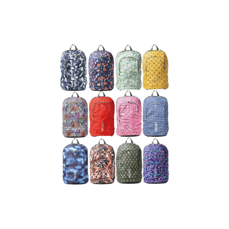 ZAINO INTEMPO READY RIPIEGABILE IN TELA -COL.ASS. 9237RDPK1/RDT