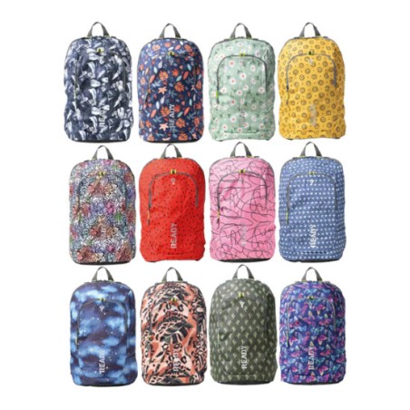 1 - ZAINO INTEMPO READY RIPIEGABILE IN TELA -COL.ASS. 9237RDPK1/RDT