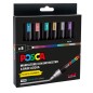 Uni Posca PC5M 8 Metal Marcatori tempera punta media  1.8 - 2.5 mm assortiti metallizzati