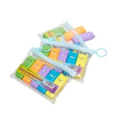 1 - SET MINI EVIDENZIATORI 5 COLORI FLUO KAWAII  JX-6428