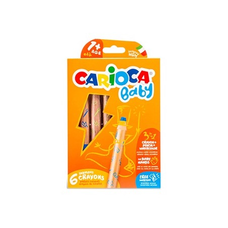 1 - PASTELLONI CARIOCA BABY 3in1 CRAYON -6pz 42817