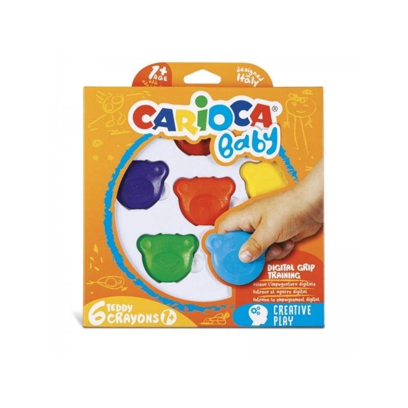 PASTELLI CARIOCA BABY TEDDY CRAYON -6pz 42956
