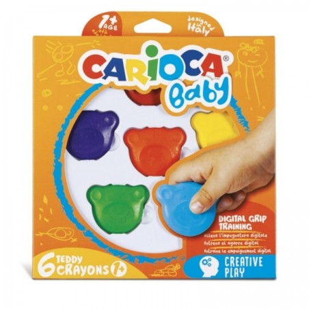 PASTELLI CARIOCA BABY TEDDY CRAYON -6pz 42956
