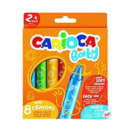 1 - PASTELLI CERA CARIOCA BABY WILD CRAYONS -8pz 42892