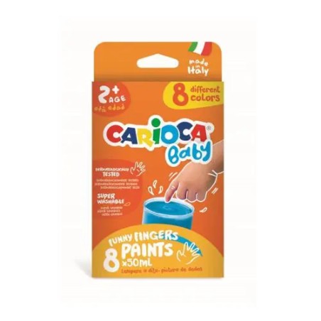 1 - COLORI A DITA CARIOCA BABY FINGER PAINTS -8X50ml 43174