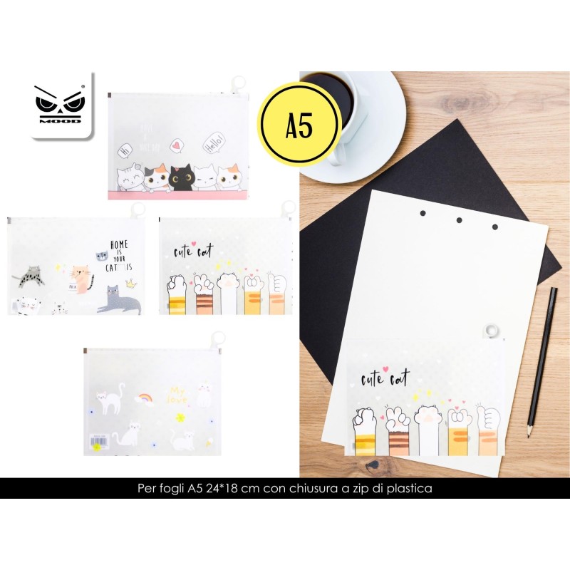 MOOD BUSTA TRASP. GATTINI mis.M -12pz ST7098